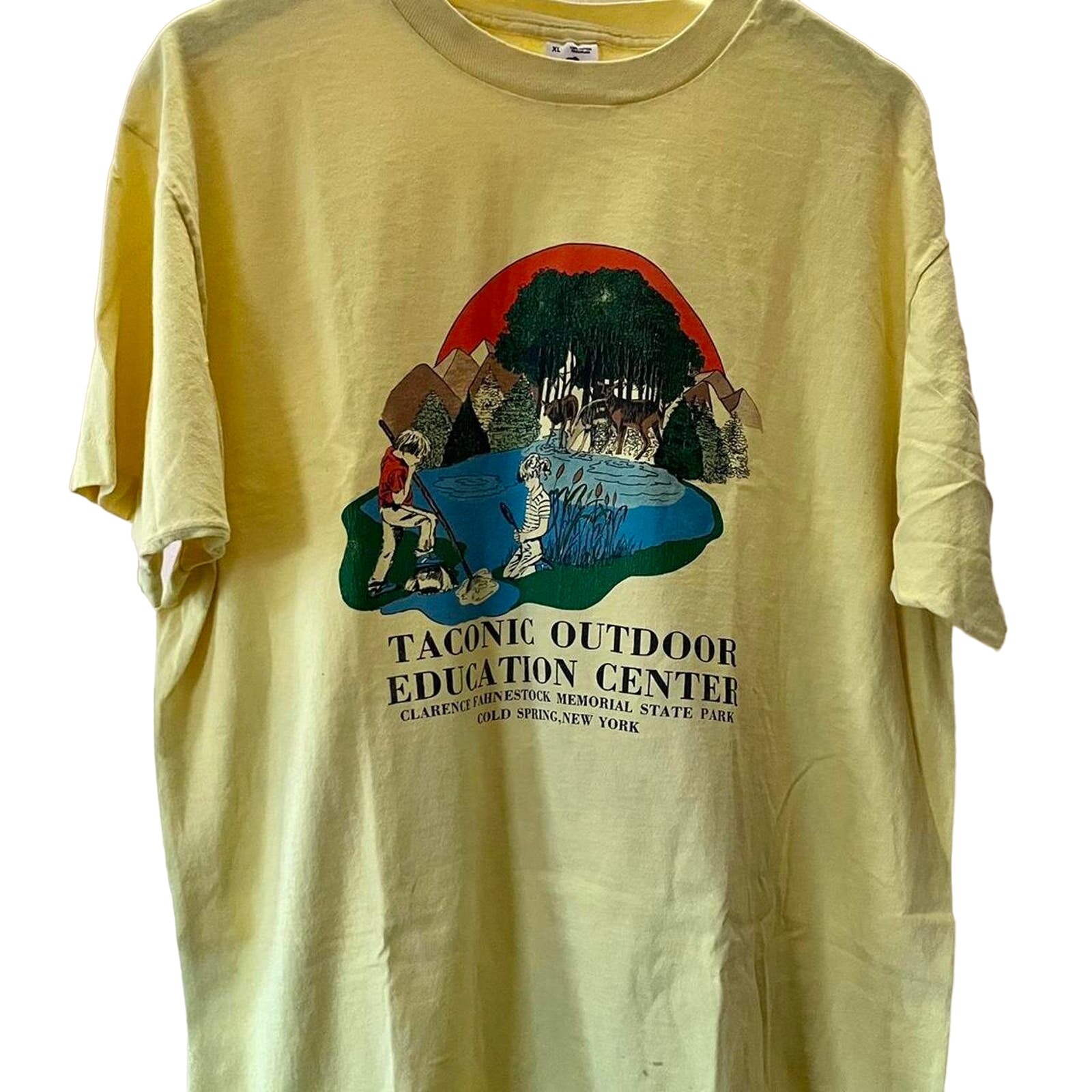 Vintage 90s Taconic Outdoor Education Center Nature Single Stitch Shirt Adult Xl